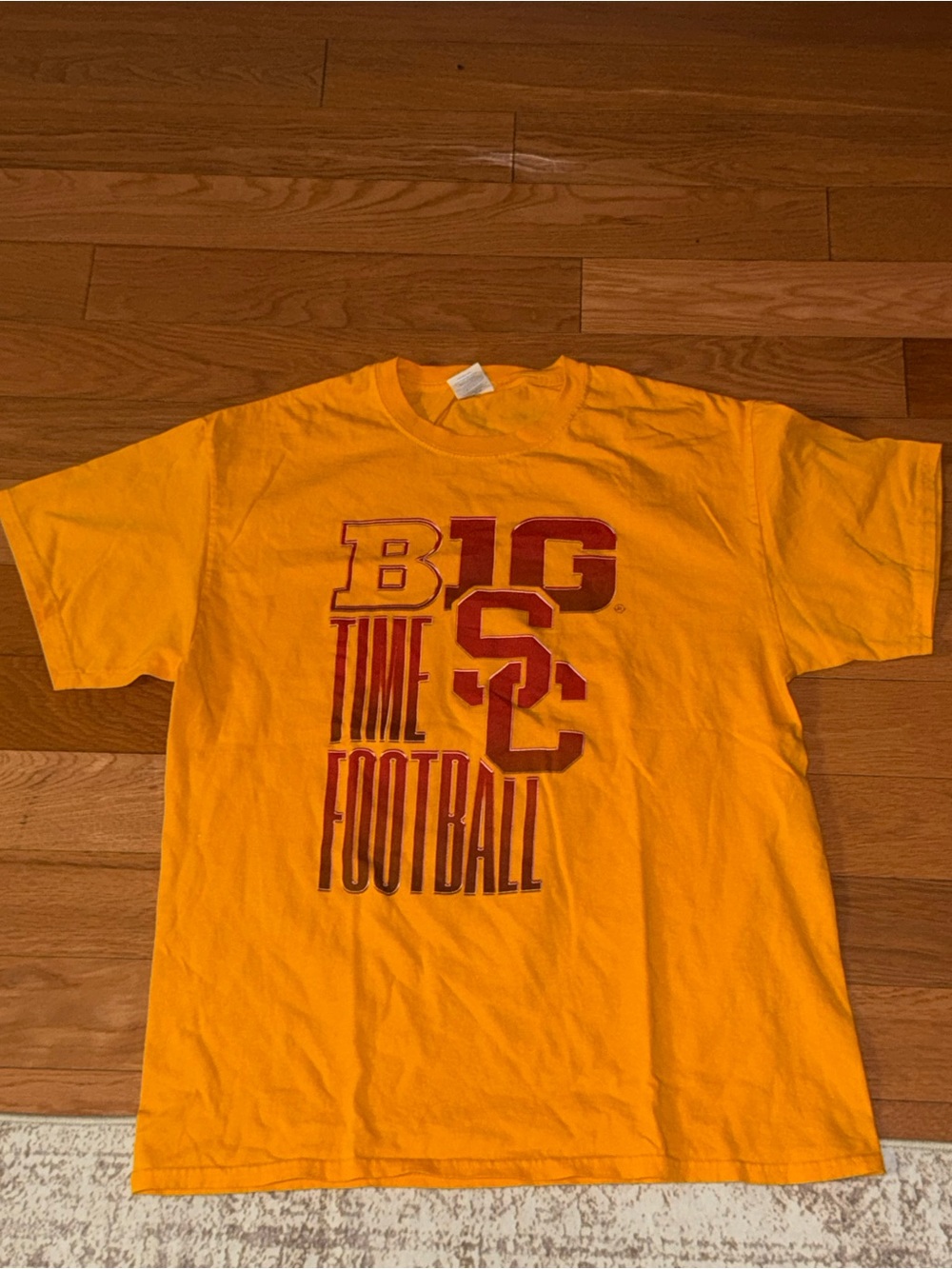 USC Port and Company Yellow Football Graphic Tee